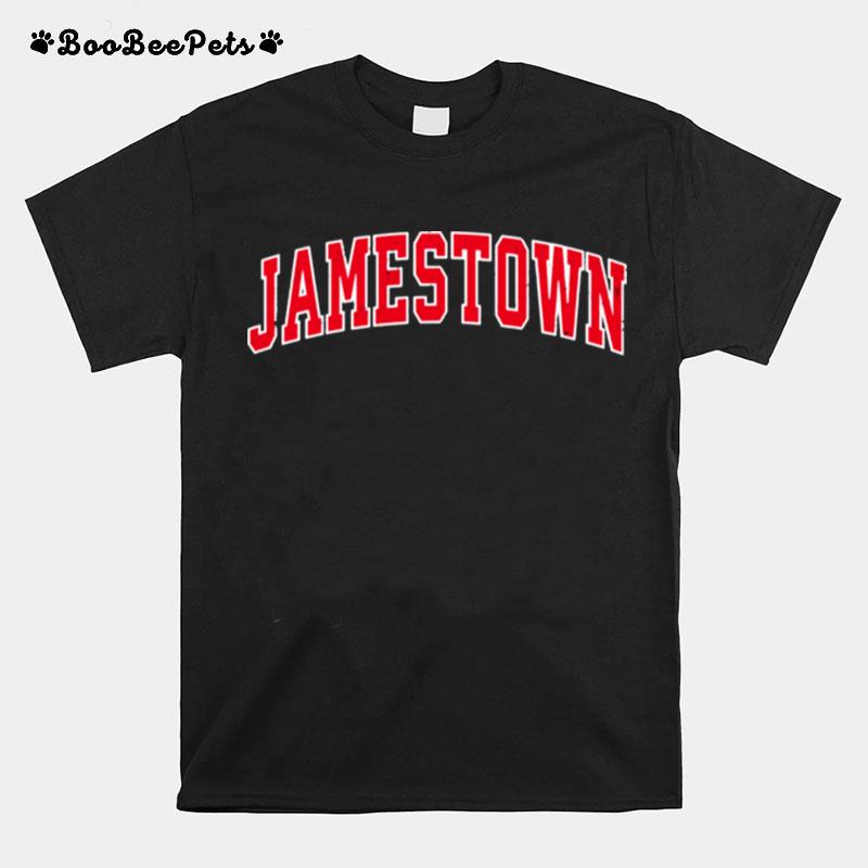 Jamestown New York Ny Vintage Sports Design Red Design T-Shirt