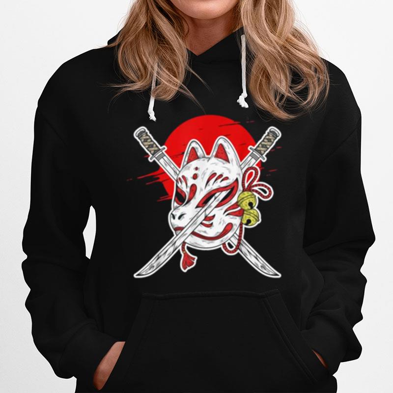 Japan Anime Mask Kitsune Style Samurai Oni Monster Tee Hoodie