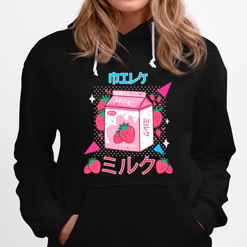 Japanese Back To 90S Milk Shake Novelty Hoodie