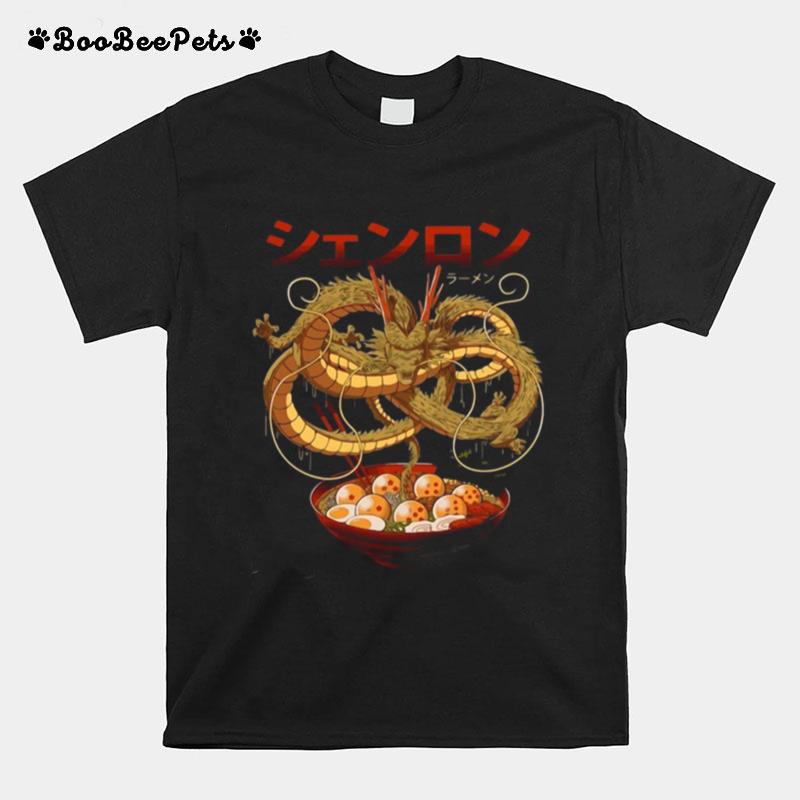 Japanese Dragon Noodle Chonk Retro 80S Japan Anime T-Shirt