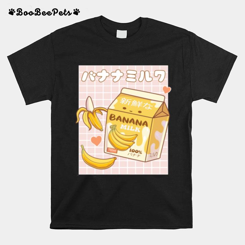 Japanese Kawaii Banana Milk Shake Carton Pastel Goth T-Shirt