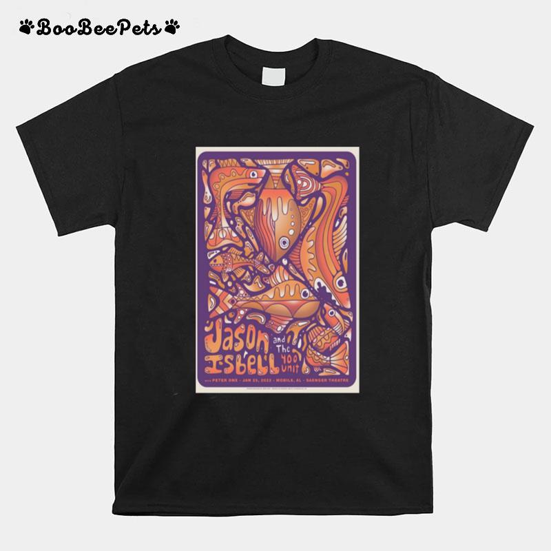 Jason Isbell And The 400 Unit 2023 With Peter One January 25Th Saenger Theatre Mobile Al T-Shirt