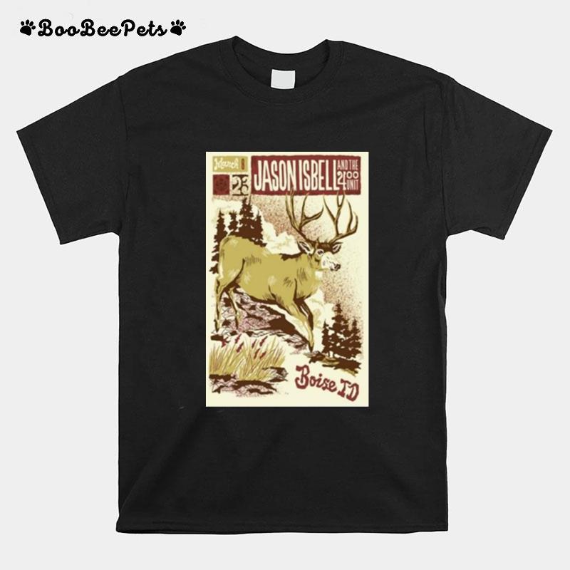 Jason Isbell And The 400 Unit March 8 2023 Morrison Center For The Performing Arts Boise Id T-Shirt