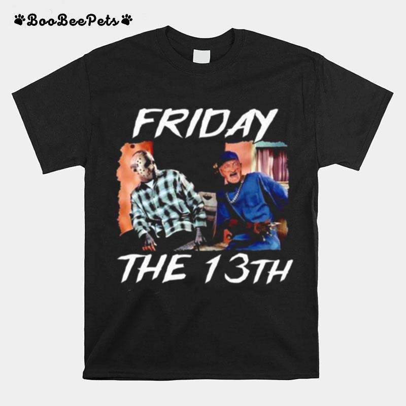 Jason Voorhees And Freddy Krueger Friday Halloween 13Th T-Shirt