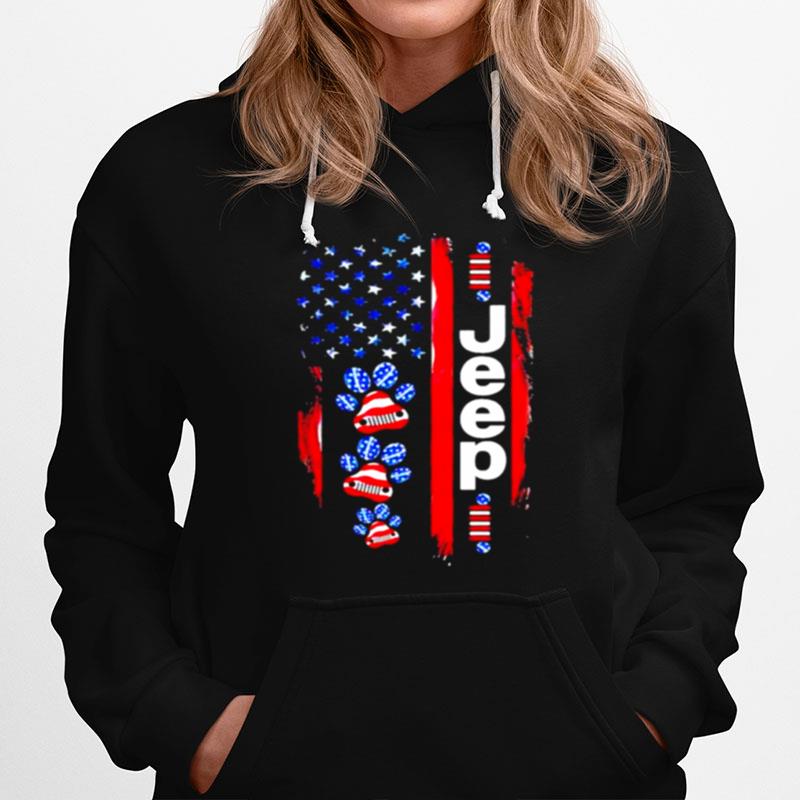 Jeep Dogs American Flag Hoodie