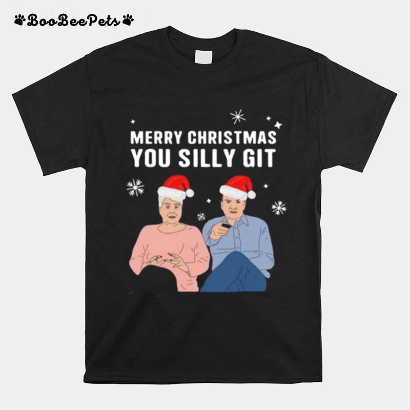 Jenny And Lee Ugly Merry Christmas You Silly Git T-Shirt