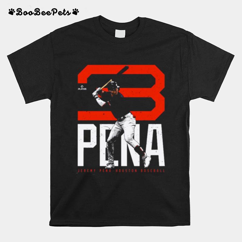 Jeremy Pena Houston Astros Baseball Bold Number T-Shirt