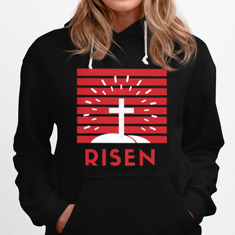 Jesus Is Risen Cross Vintage Hoodie