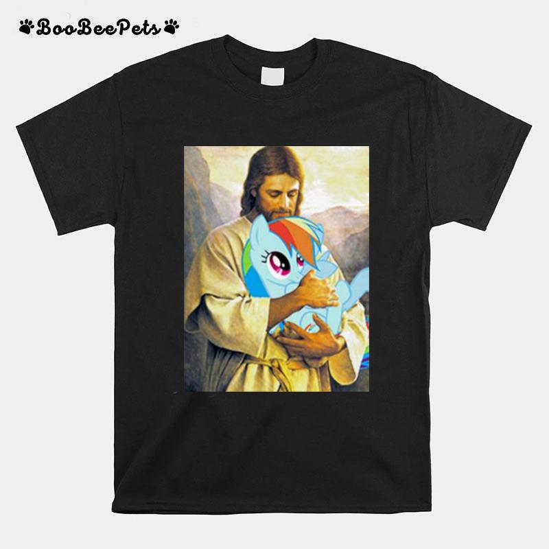 Jesus Loves Ponies Rainbow Dash T-Shirt