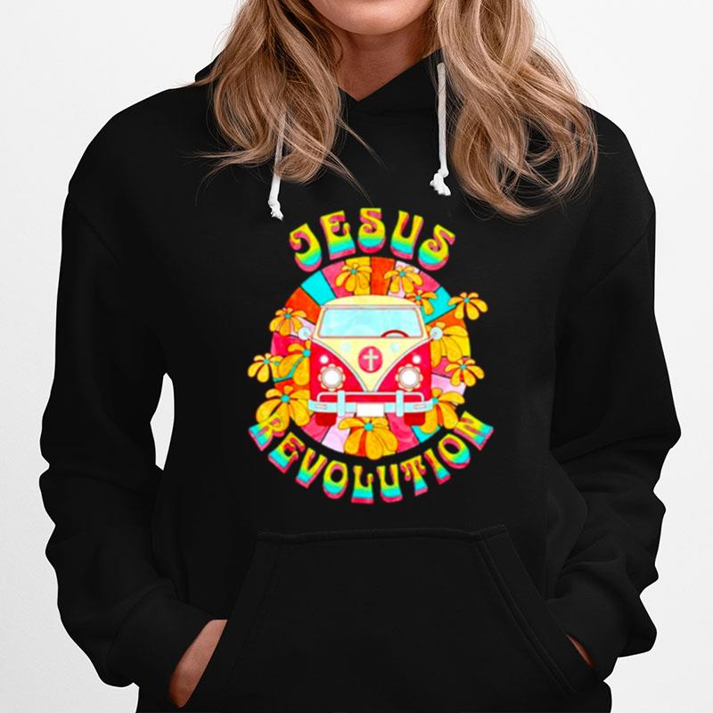 Jesus Revolution People Retro Van Bus Christian Faith Hoodie