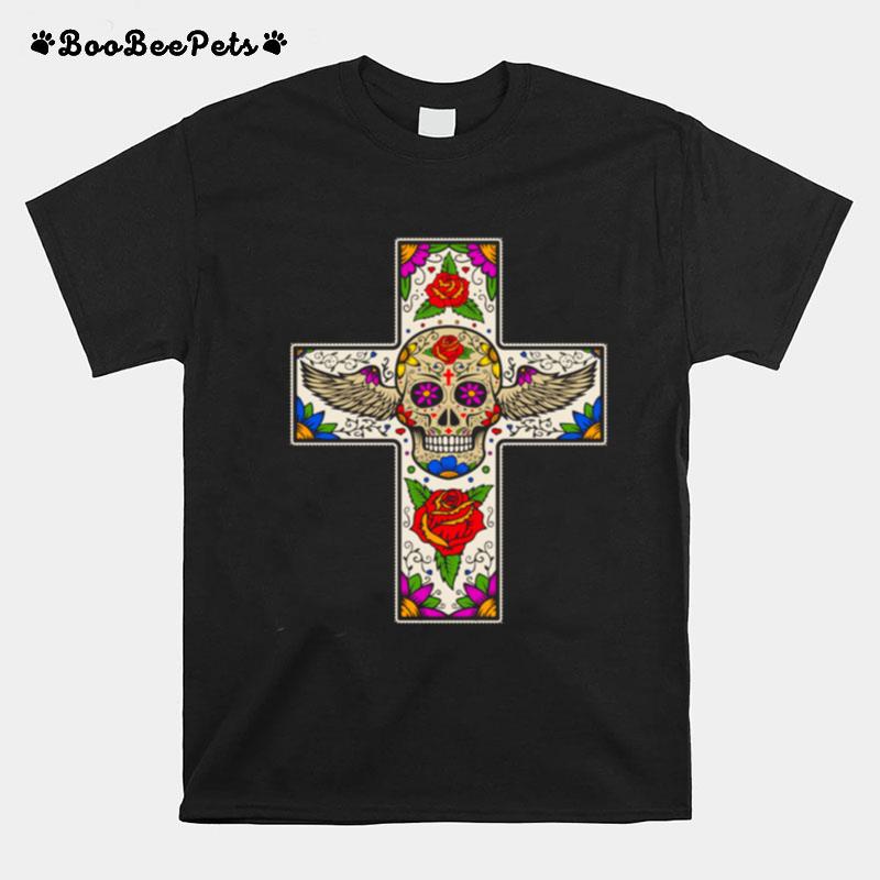 Jesus Sugar Skull Dia De Muertos Day Of Dead T-Shirt