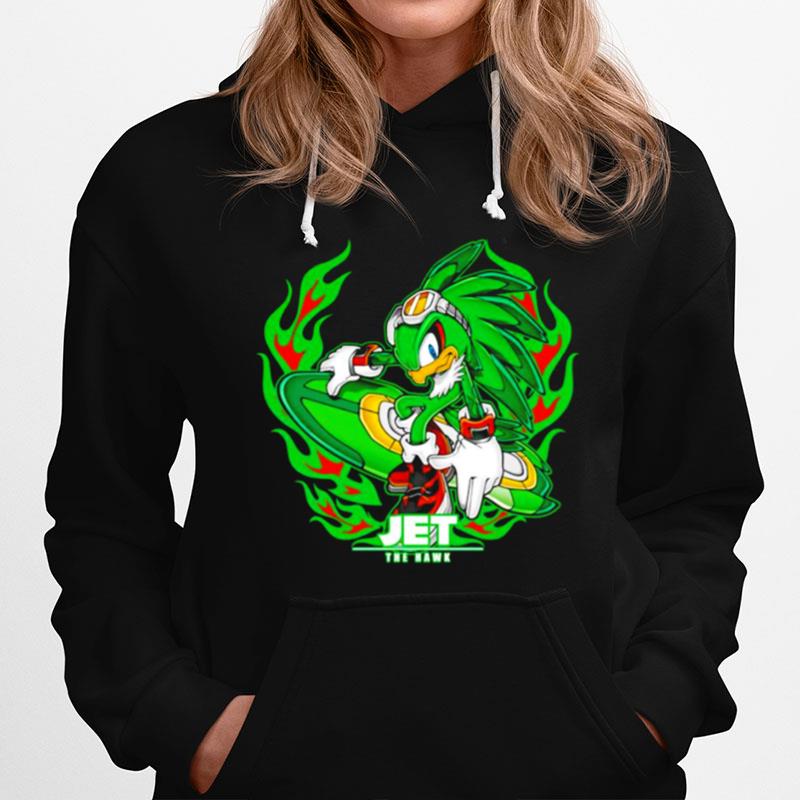 Jet The Hawk Green Flame Hoodie