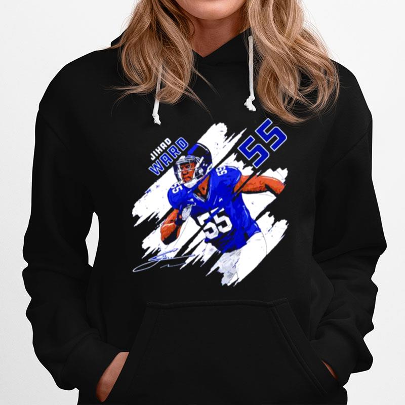 Jihad Ward New York Giants Stripes Signature Hoodie