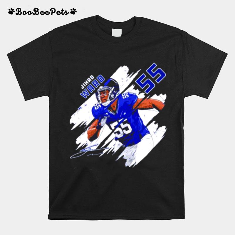 Jihad Ward New York Giants Stripes Signature T-Shirt