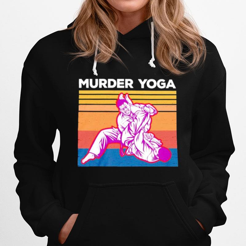 Jiu Jitsu Murder Yoga Vintage Hoodie