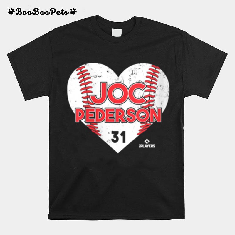 Joc Pederson Heart Baseball Apparel T-Shirt