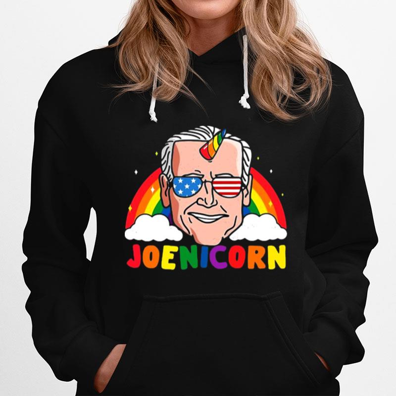 Joe Biden 2024 Unicorn Joenicorn Funny President Usa Rainbow Hoodie