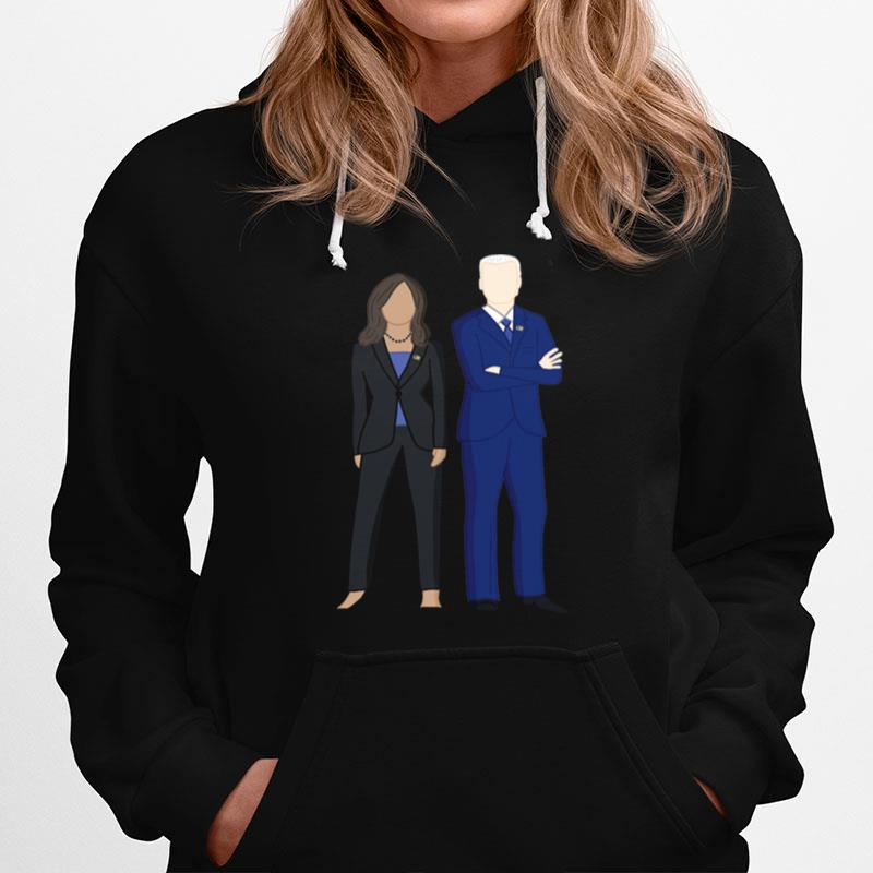 Joe Biden And Kamal Harris Modern Portrait Illustration Hoodie