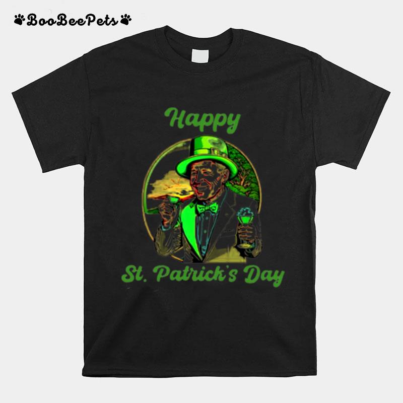 Joe Biden As Funny Leprechaun St Patricks Day Shamrock T-Shirt