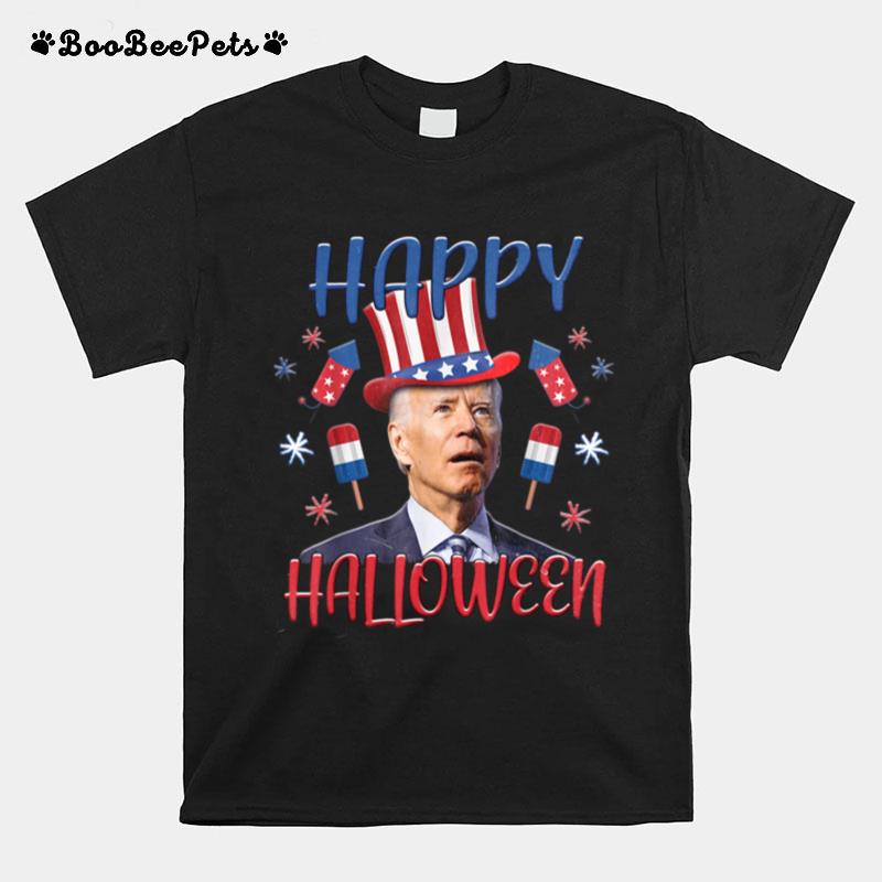 Joe Biden Confused Merry 4Th Of Halloween Fourth Of July T B0B45L8Nw3 T-Shirt