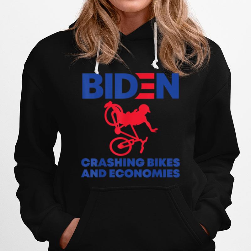 Joe Biden Falling Off Bike I Crash Bikes And Economies Funny T B0B516Mdvb Hoodie