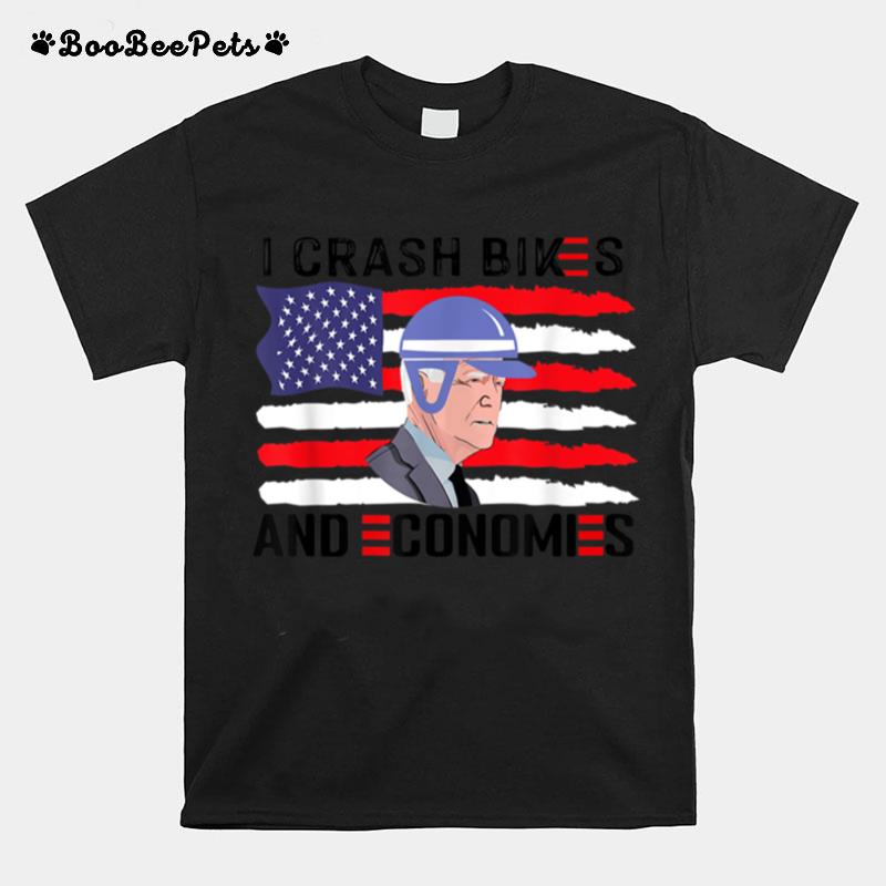 Joe Biden Falling Off Bike I Crash Bikes And Economies T B0B51J7Y6D T-Shirt