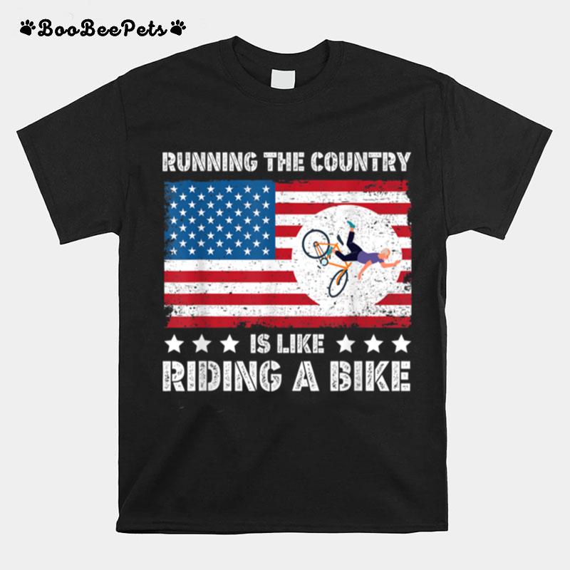 Joe Biden Falling Off His Bicycle Funny Biden Falls Off Bike T B0B513T7Wn T-Shirt