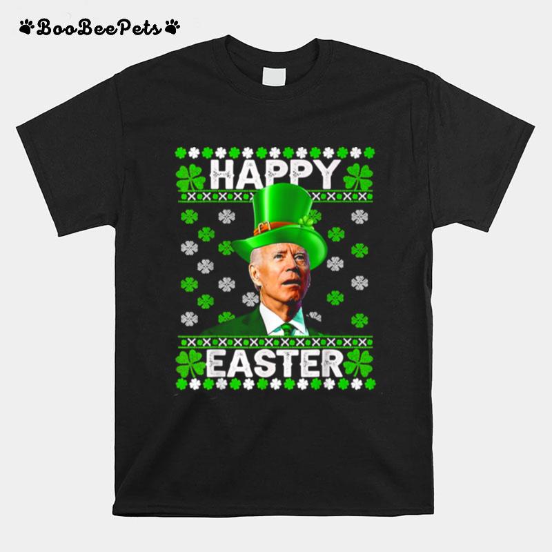 Joe Biden Happy Easter Confused St Patricks Day T-Shirt