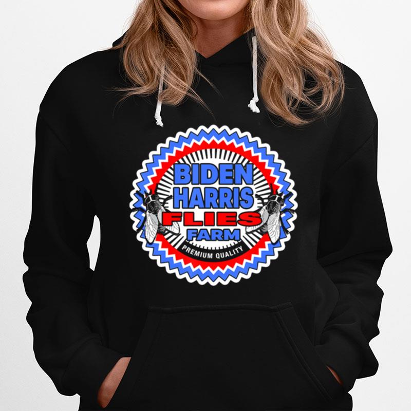 Joe Biden Kamala Harris Fly Flies Farm Election Logo Hoodie