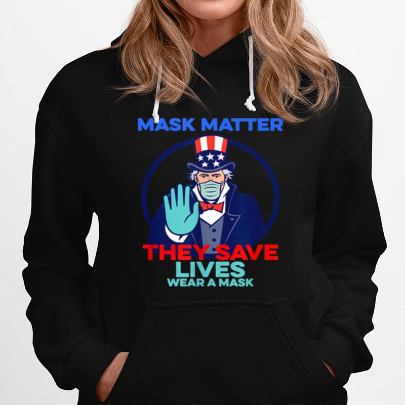 Joe Biden Mask Matter They Save Lives Wear A Masks Hoodie