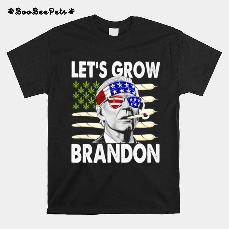 Joe Biden Smoke Weed Lets Grow Brandon T-Shirt