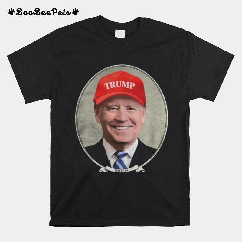 Joe Biden Wearing Hat Trump T-Shirt