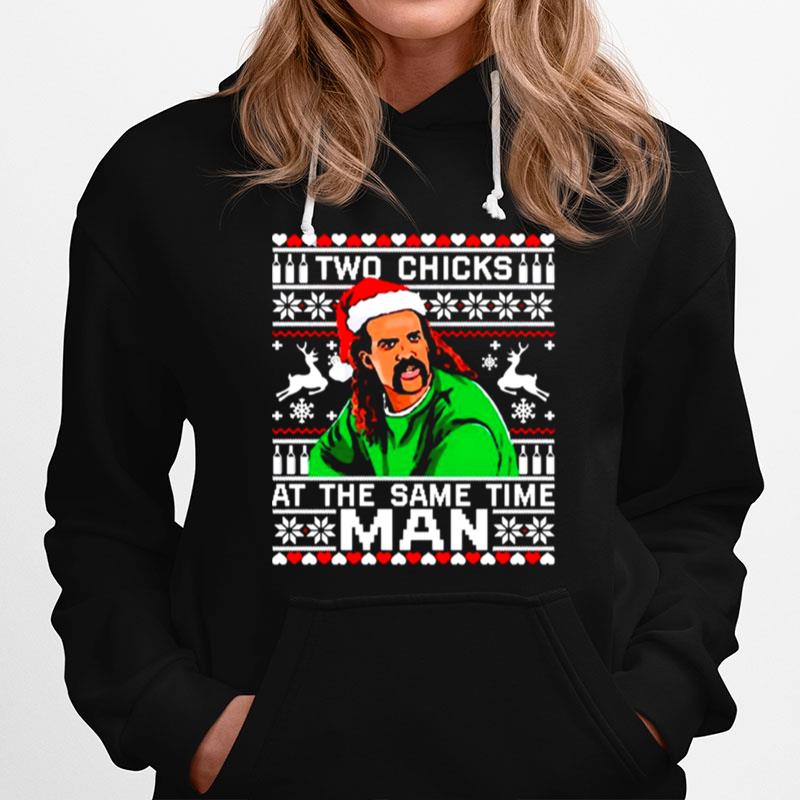 Joe Exotic Santa Two Chicks At The Same Time Christmas Hoodie