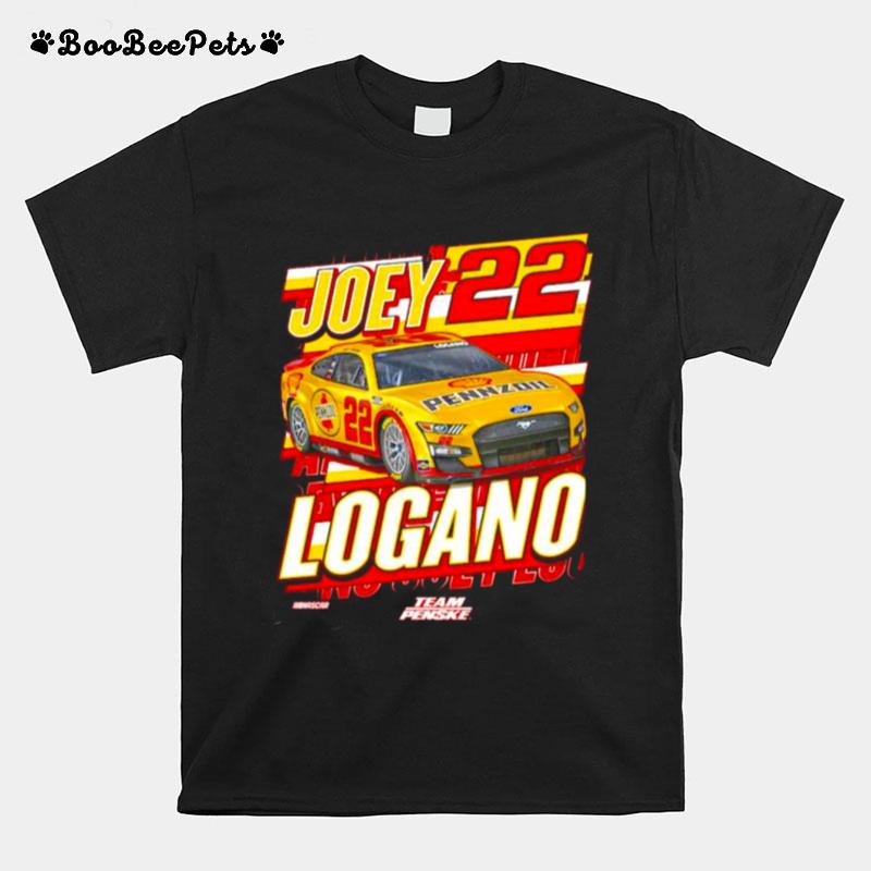 Joey Logano 22 Team Penske Red Shell Pennzoil Chicane T-Shirt