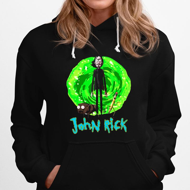 John Rick John Wick Rick And Morty Crossover Hoodie