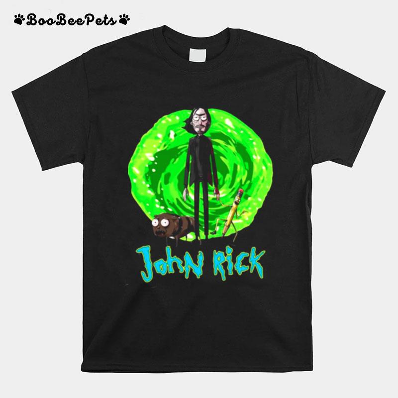 John Rick John Wick Rick And Morty Crossover T-Shirt