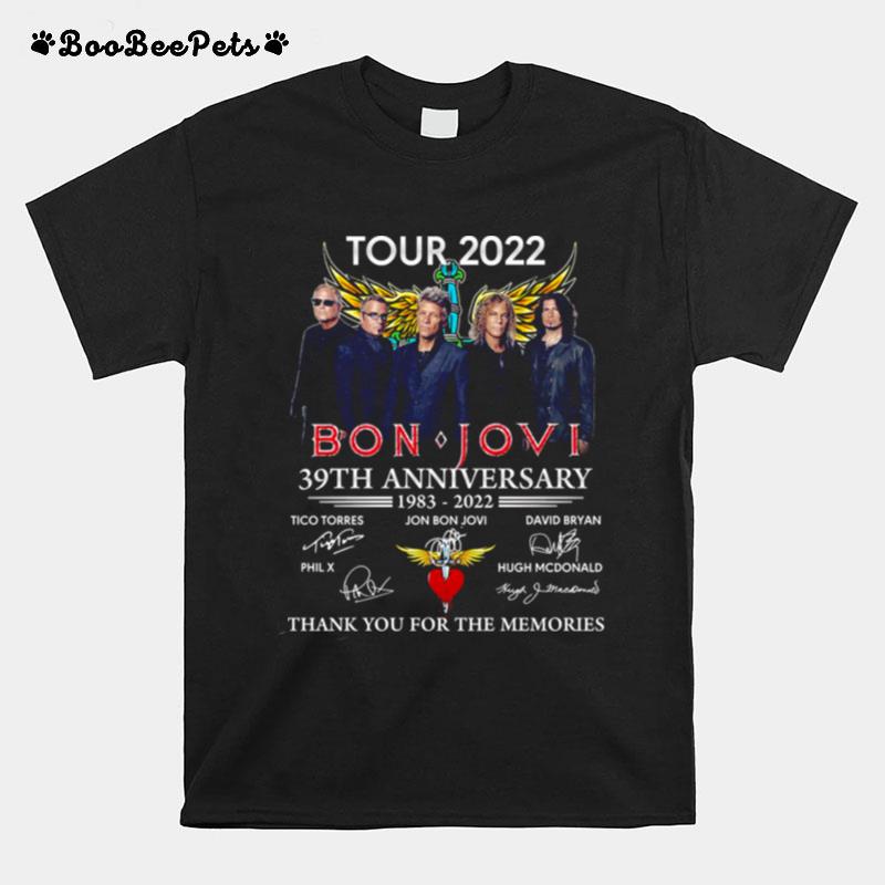 Jovi 39Th Anniversary 1993 2022 Signatures Thank You Memories T-Shirt