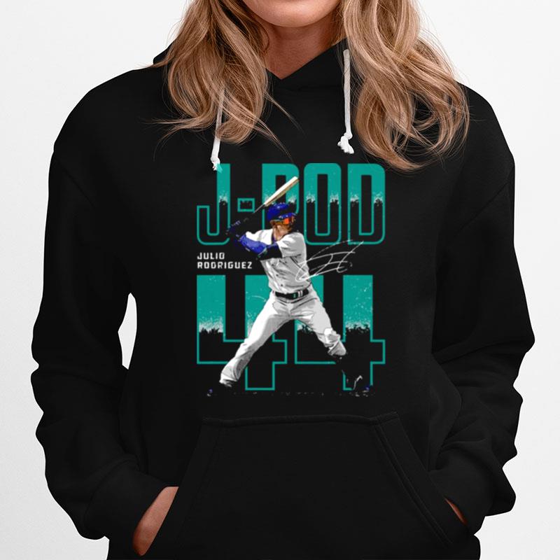 Julio Rodriguez Outline Number 44 With Sign Hoodie