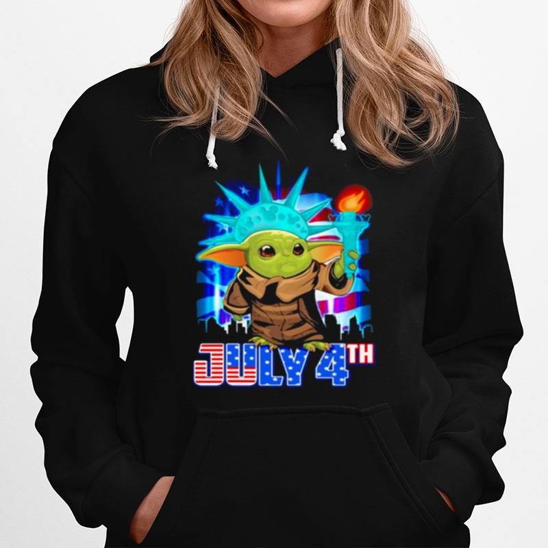 July 4Th Independence Baby Yoda Hoodie