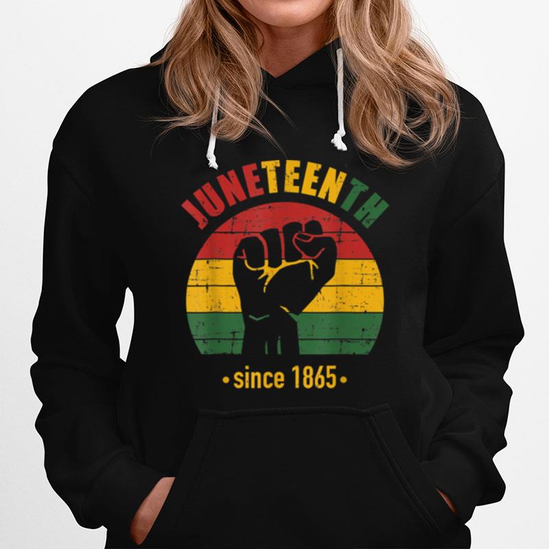 Juneteenth Free Since 1865 Black History Freedom Fist T B09Ztqbdwm Hoodie