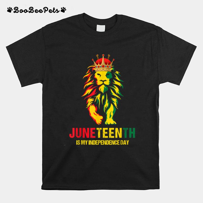 Juneteenth Is My Independence Day Black King Lion Father Day T B0B3Dq7Yvf T-Shirt