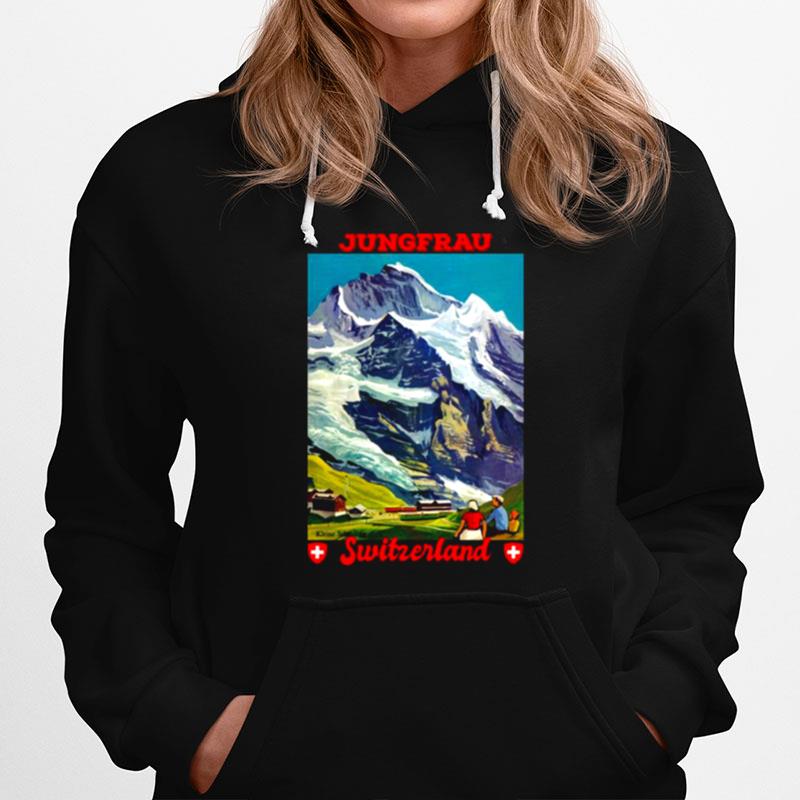 Jungfrau Retro Travel Switzerland Hoodie