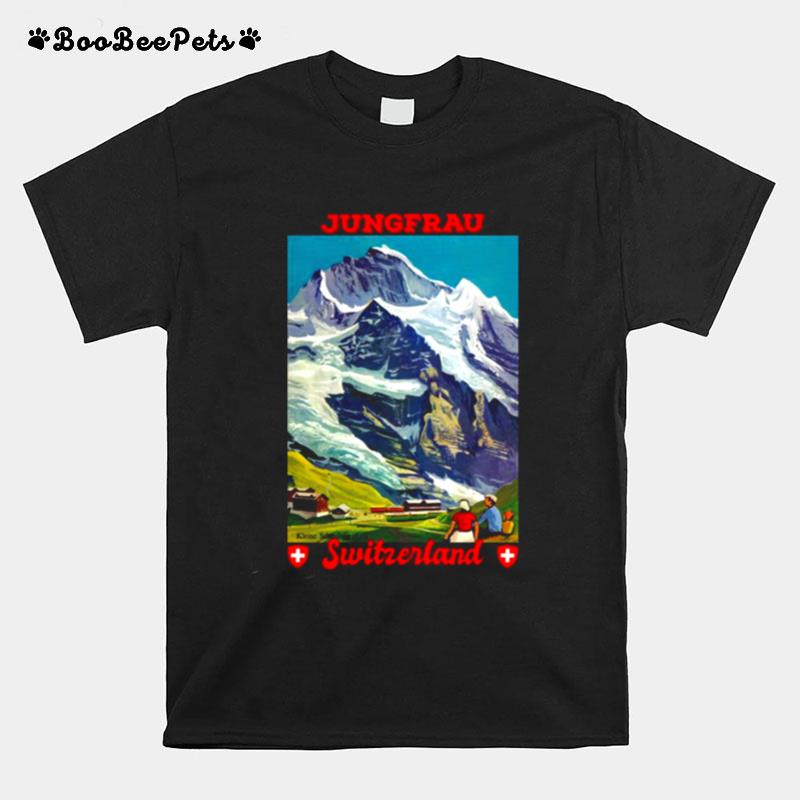 Jungfrau Retro Travel Switzerland T-Shirt