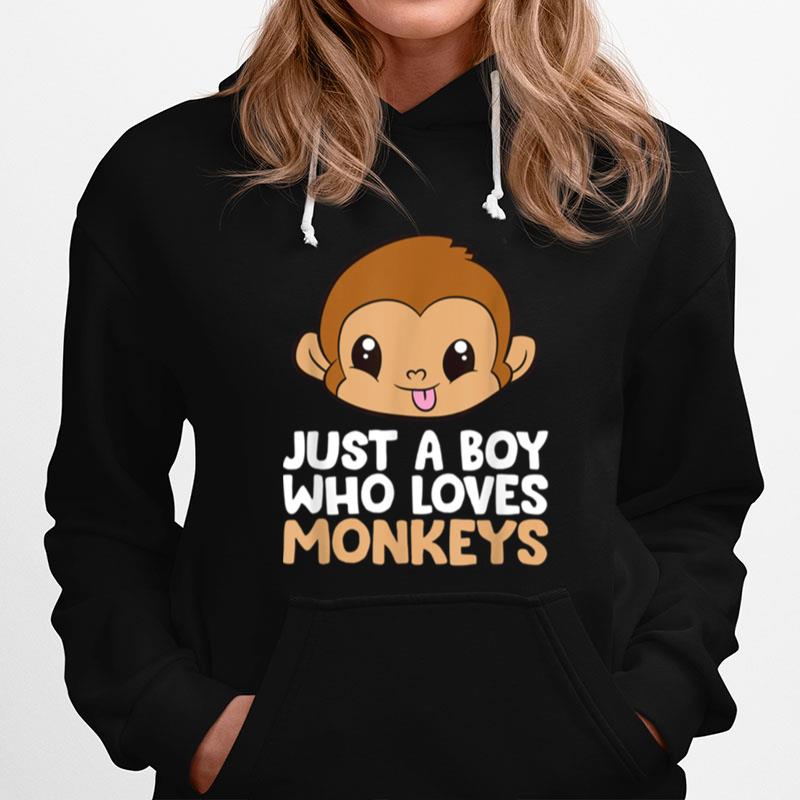 Just A Boy Who Loves Monkeys Hoodie