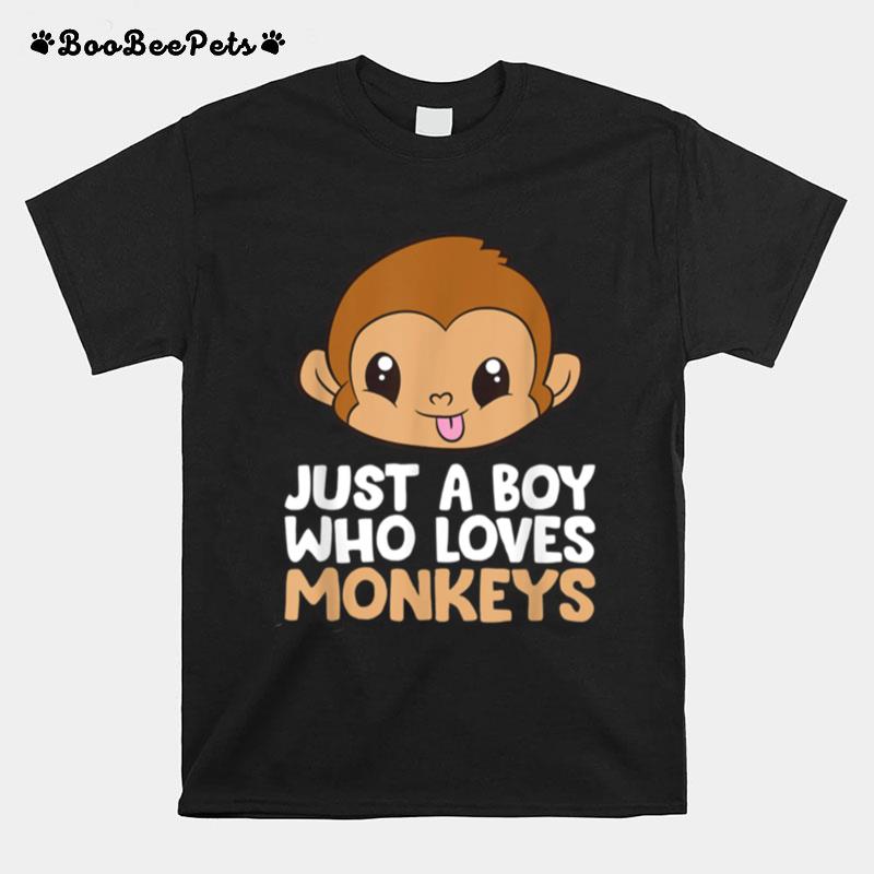 Just A Boy Who Loves Monkeys T-Shirt