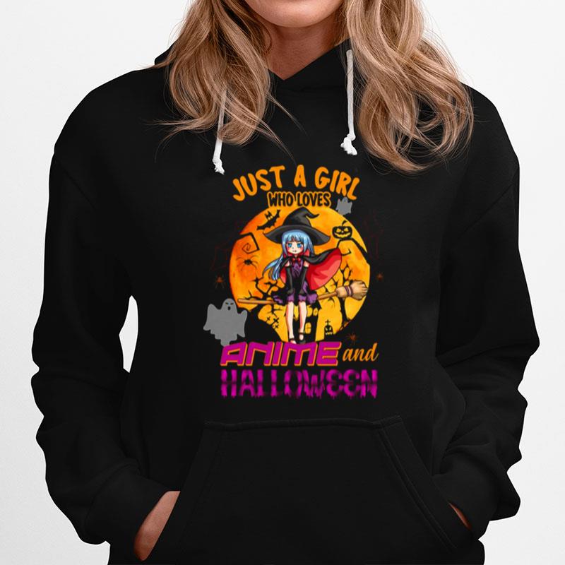 Just A Girl Who Loves Anime And Halloween Witch Pumpkin Essential Hoodie