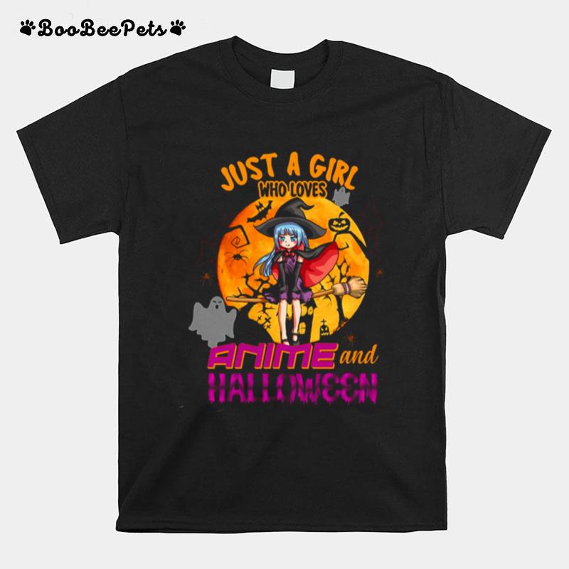 Just A Girl Who Loves Anime And Halloween Witch Pumpkin Essential T-Shirt
