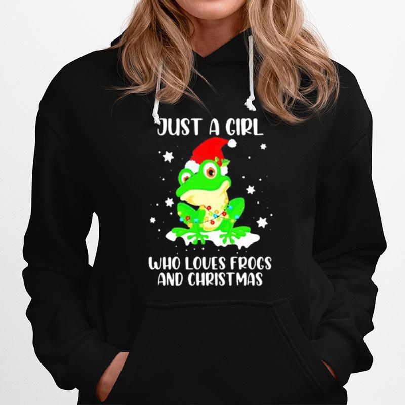 Just A Girl Who Loves Frogs And Christmas Hoodie