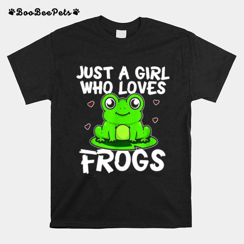 Just A Girl Who Loves Frogs Green Frog Costume T-Shirt