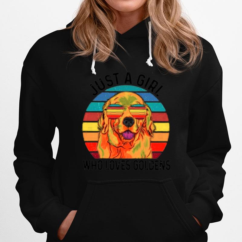 Just A Girl Who Loves Goldens Vintage Hoodie